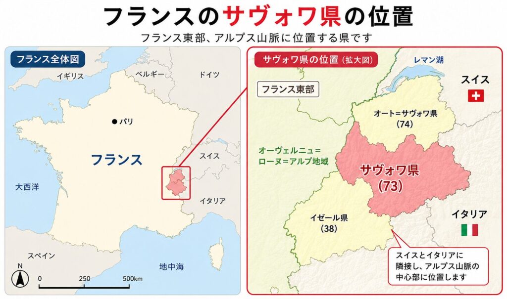 サヴォワ Savoieの位置